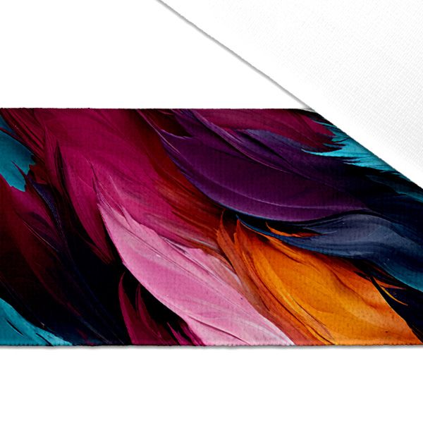 Tela de viscosa 150 cm plumas de colores