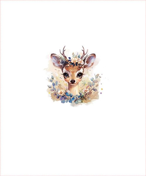 Panel para alfombra de juego bebé/lona de poliéster flowers deer  