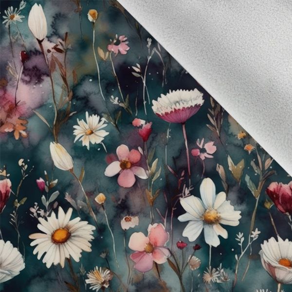Panel patrón falda circular de algodón premium margaritas de acuarela Diana