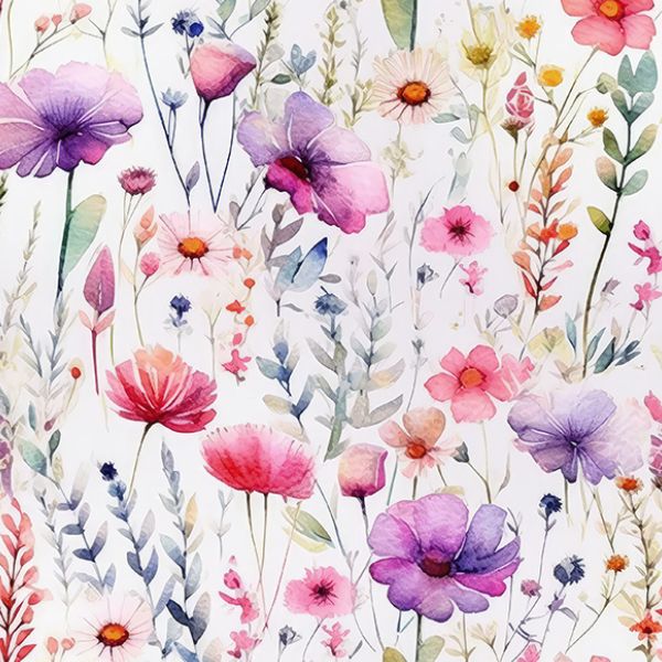 Tela de sudadera Takoy 150cm flores coloridas LOVE