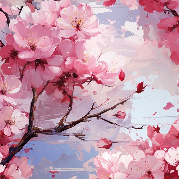 Tela de punto Takoy flor de cerezo