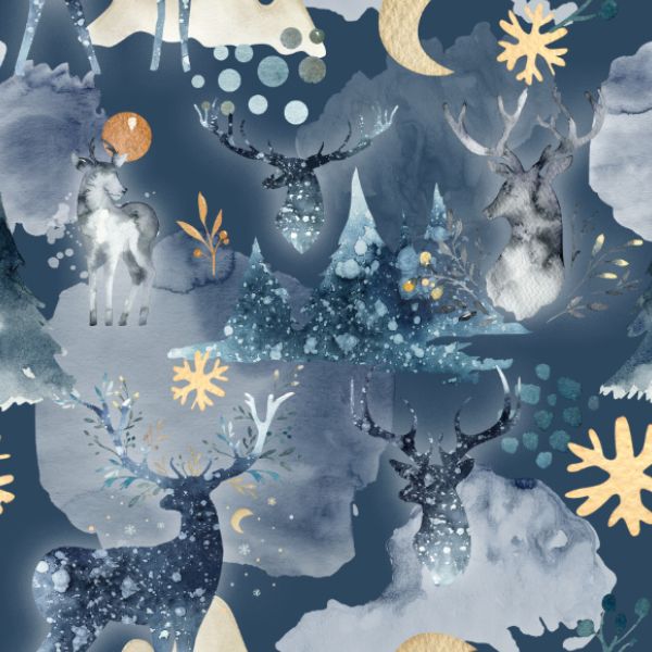 Panel patrón para pantalones de softshell talla 122 ciervo azul