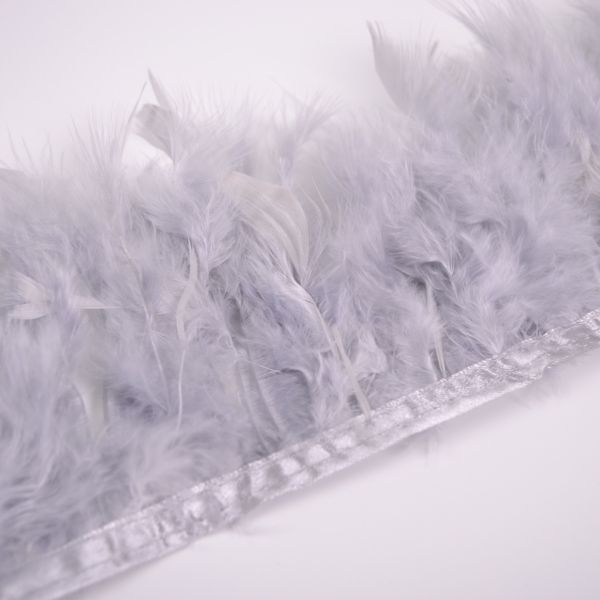 Flecos de pluma 15 cm gris