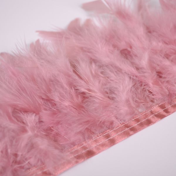 Flecos de pluma 15 cm  rosa antiguo
