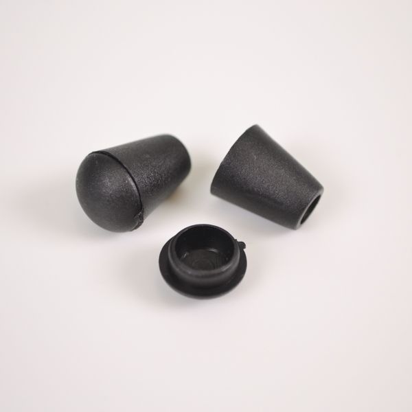 Tope de cordon 4 mm set de 10 pzs negro 