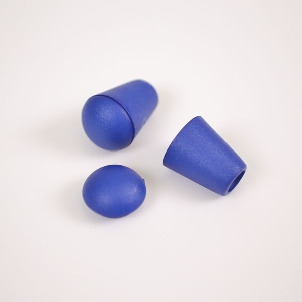 Tope de cordon 4 mm set de 10 pzs azul francia