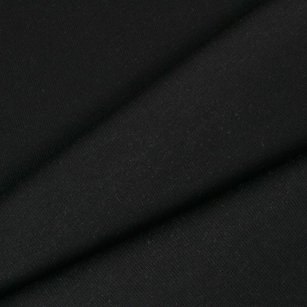 Tela de punto para jersey lisa 100% negro