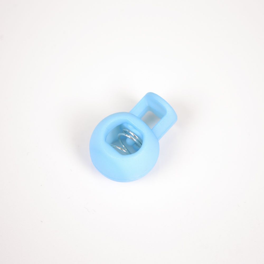 Tope de cordon con presilla 9 mm set de 10 pzs - azul claro