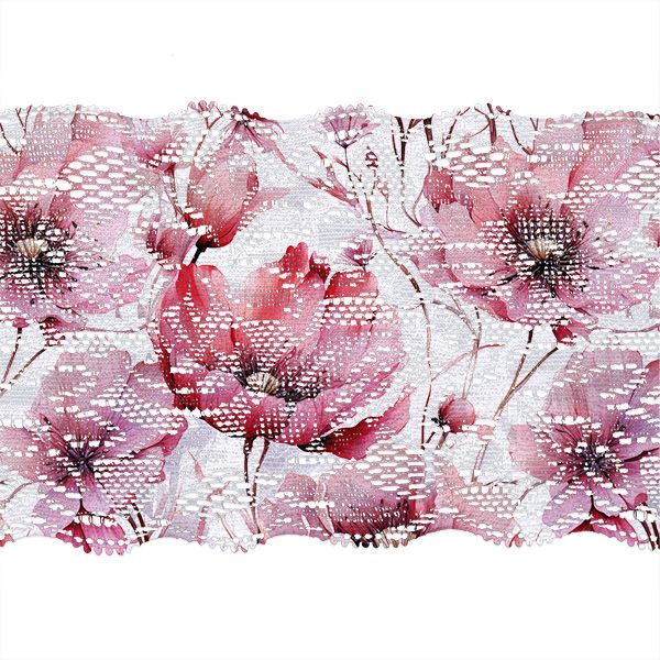 Seda sintética/silky stretch flores belleza rosa