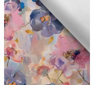 Tela Lona de poliéster impermeable TD/NS flores de primavera color pastel pintura patrón maxi