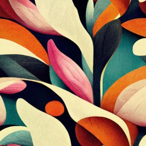 Chifón suave/Silky flores abstractas