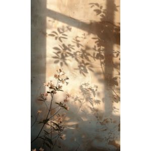 Fondo fotográfico de pared, panel cortina 160x265 cm flores al atardecer