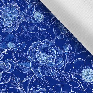 Softshell de verano flexible flores impresión azul