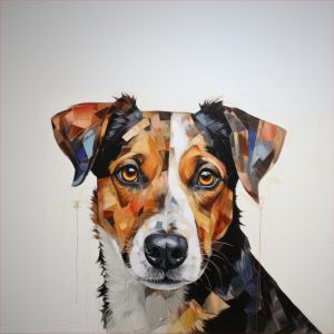 Panel lona de poliéster 50x50 Jack Russell terrier
