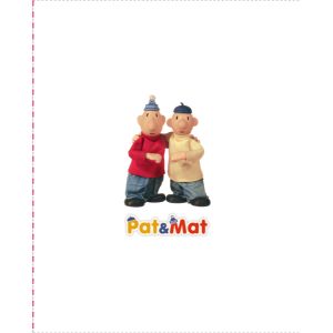 Algodón exclusive PANEL XL Pat y Mat blanco patrón de licencia