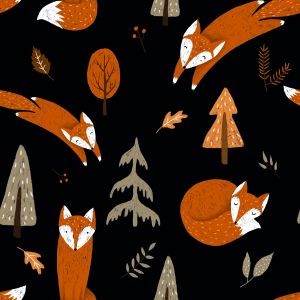 Softshell de invierno zorros en otoño negro
