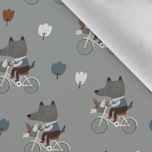 Softshell de invierno lobo en bicicleta