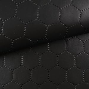 2ª calidad - Piel sintética (polipiel) 3 capas para asientos de automóvil hexagono