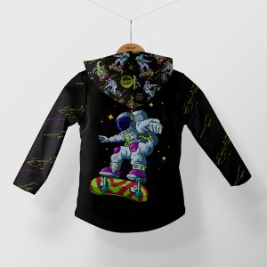 2ª calidad - Panel patrón para chaqueta de softshell talla 140 astronauta 