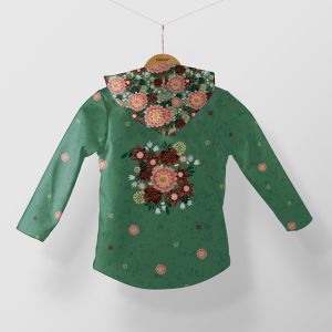 2ª calidad - Panel patrón para chaqueta de softshell talla 104 flores Lucy