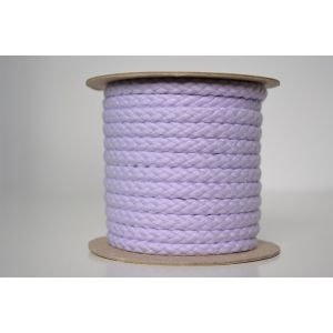 Cordón trenzado de algodón 1 cm violeta (por metro)