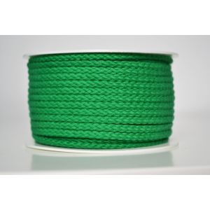 Cordón trenzado de algodón 5 mm césped verde 