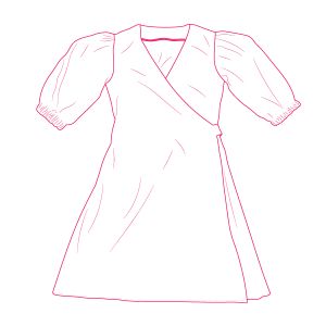 Patrón de costura PDF vestido cruzado mujer Anna