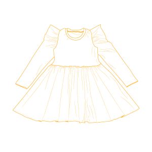 Patrón de costura PDF vestido con falda circular niña Olivia