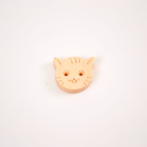 Botones de madera Handmade gatita - 10 piezas