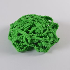 Rollo cinta modroño pompones 0,5cm verde  / 18,5m