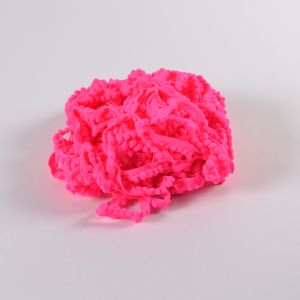 Rollo cinta modroño pompones 0,5cm rosa neon / 18,5m