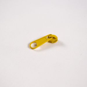 Deslizador metálico para cremallera con tirador #3 mm amarillo
