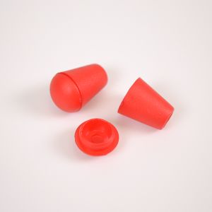 Tope de cordon 4 mm set de 10 pzs rojo 