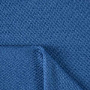 Tela de punto jersey Polo 100% algodón azul acero