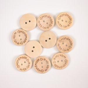 Botones de madera Handmade 2,5 cm - 10 piezas