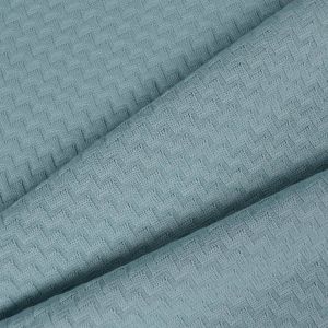 Tela de punto para jersey zig zag 100% algodón gris azulado