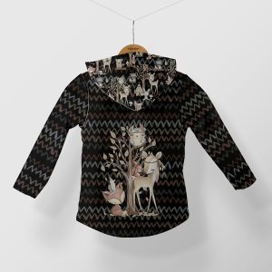 Panel patrón para chaqueta de softshell talla 86 forest/bosque negro