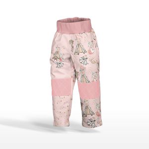 Panel patrón para pantalones de softshell talla 122 indiana girl pink