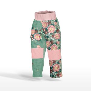 Panel patrón para pantalones de softshell talla 116 flores Lucy