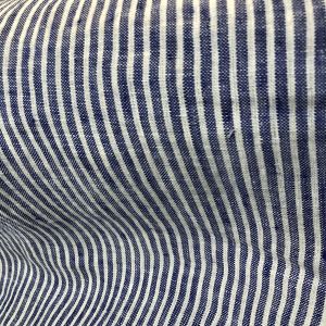 Lino premium rayas azul oscuro-blanco 170g