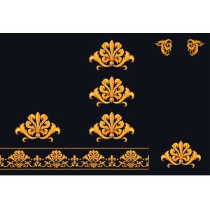 Panel para Saco carrito de bebé poliéster impermeable 155x105 ornamento dorado