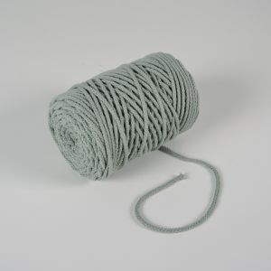 Cordón trenzado de algodón 6 mm premium menta (por metro)