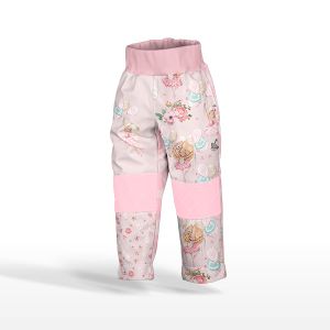 Panel patrón para pantalones de softshell talla 122 bailarinas rosa