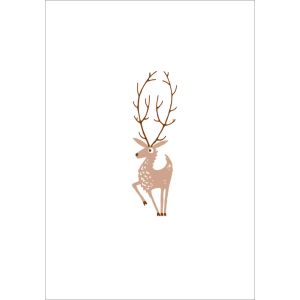 Tela de sudadera PANEL L 40x60 animal white - deer by Takoy®