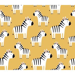 Panel PUL para cubierta de pañal cebras mostaza