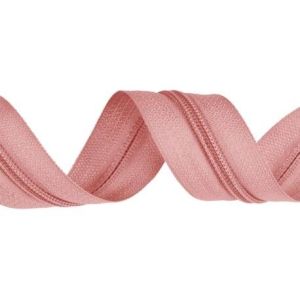 Cremallera espiral  #3 mm rosa viejo